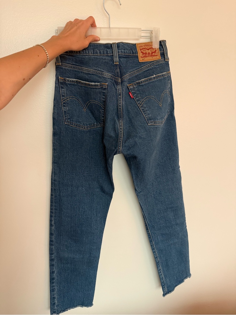 Levi’s 501 Women’s Jeans — Raw Hem, W25 L28, great condition